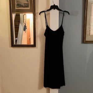 Spaghetti strapped black dress